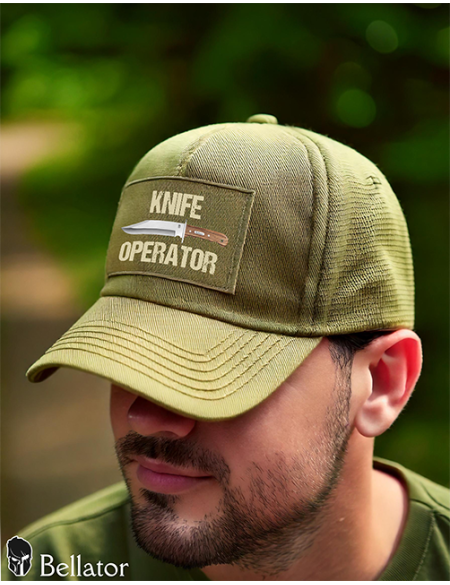 Hat with a lion mesh Conflict Olive