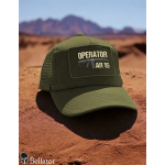 Hat with a lion mesh Conflict Olive