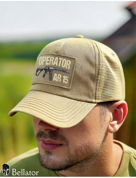 Hat with a lion mesh Conflict Olive