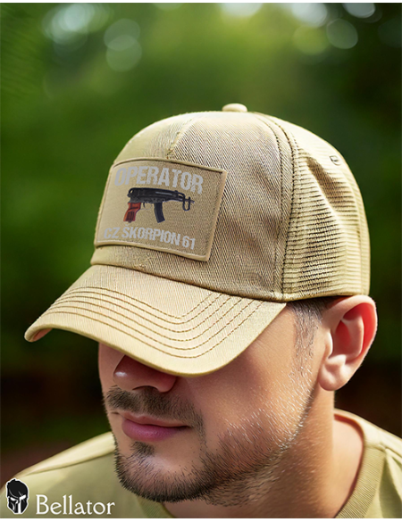 Hat with a lion mesh Conflict Olive