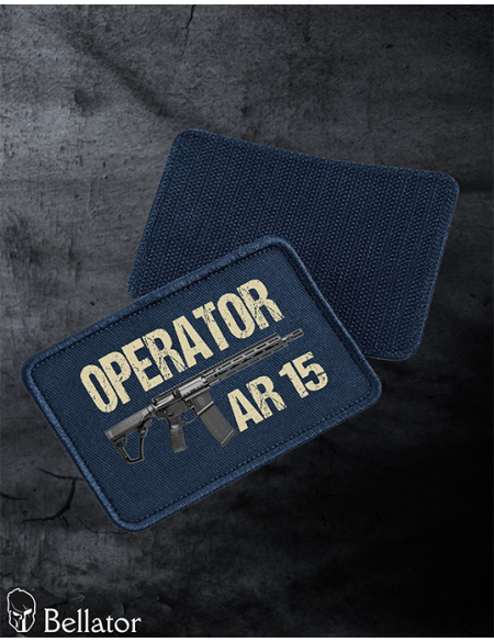Operator AR 15 patch with Velcro, black
