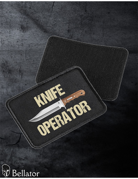 Knife Operator patch with Velcro, black