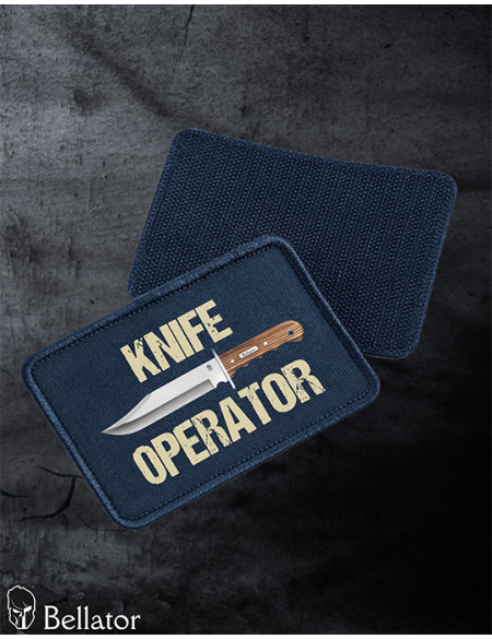 Knife Operator patch with Velcro, black