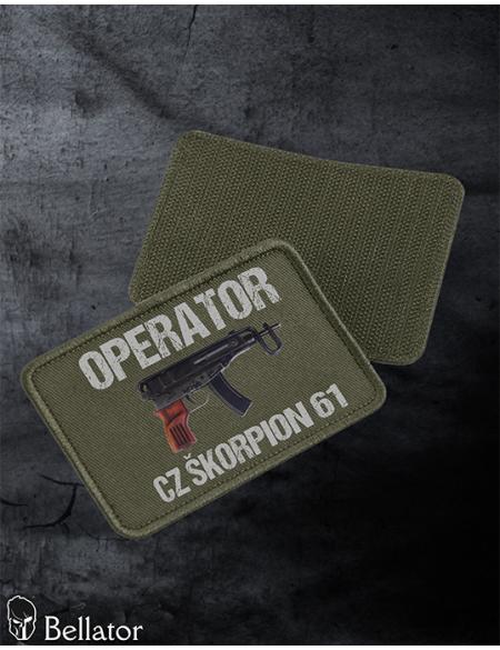 Scorpion 61 Operator patch with Velcro, black