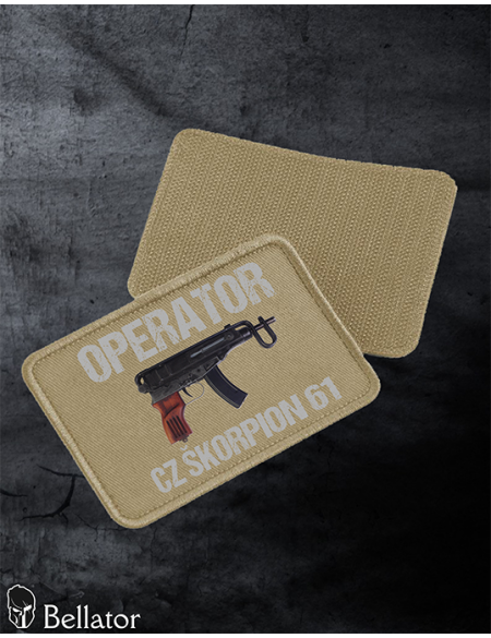 Scorpion 61 Operator patch with Velcro, black