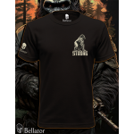 T-shirt Firefighters print front large emblem navy