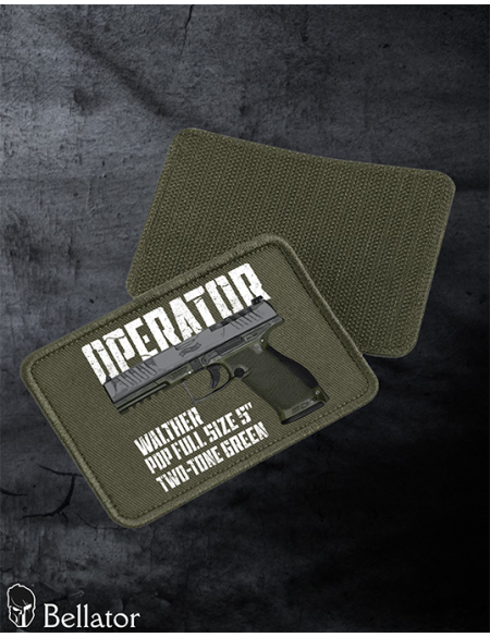 Walther PDP Full Size 5 Two-Tone Green Patch with Velcro Black
