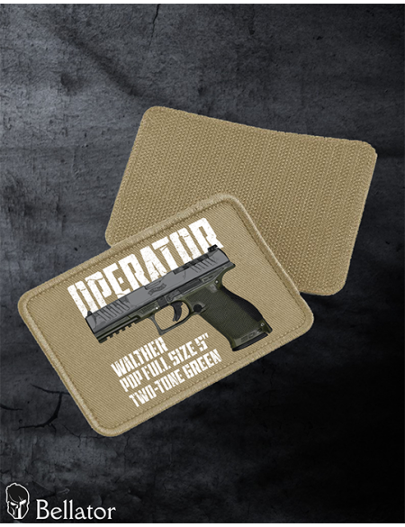 Walther PDP Full Size 5 Two-Tone Green Patch with Velcro Black