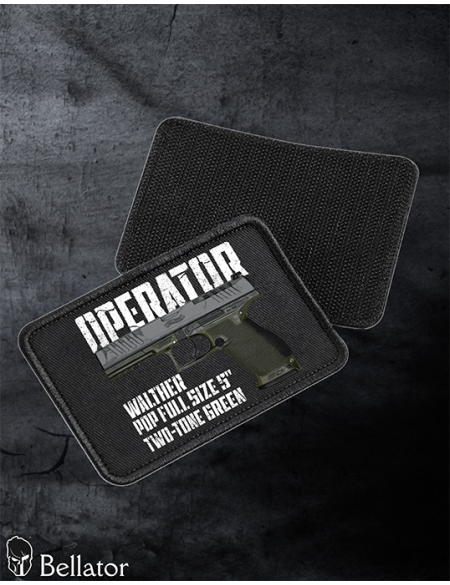Walther PDP Full Size 5 Two-Tone Green Patch with Velcro Black