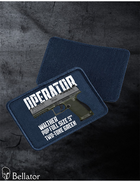 Walther PDP Full Size 5 Two-Tone Green Patch with Velcro Black