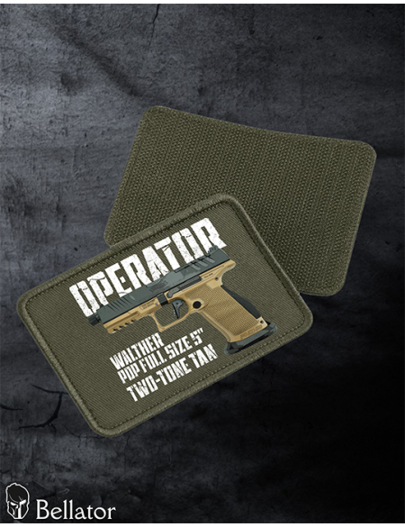Walther PDP Full Size 5 Two-Tone Tan Patch with Velcro Olive