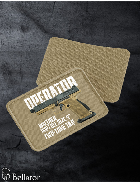 Walther PDP Full Size 5 Two-Tone Green Patch with Velcro Black