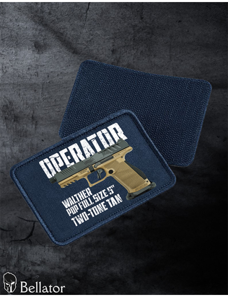 Walther PDP Full Size 5 Two-Tone Tan Patch with Velcro Black