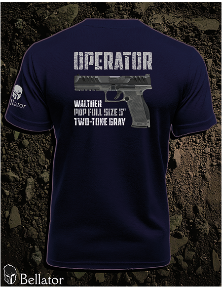 T-shirt Operator Walther PDP Full Size 5 Two-Tone Gray black