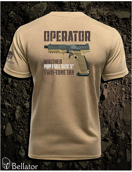 T-shirt Operator Walther PDP Full Size 5 Two-Tone Tan black