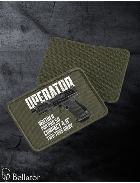 Walther PDP Pro SD Compact 4.6 Two-Tone Gray patch with black Velcro