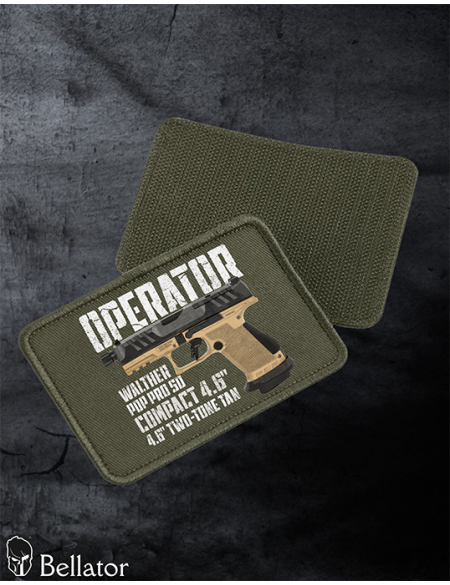 Walther PDP Pro SD Compact 4.6 Two-Tone Tan Patch with Velcro Black