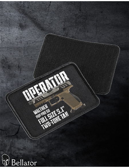 Walther PDP Pro SD Full Size 5.1 Two-Tone Tan Patch with Velcro Black