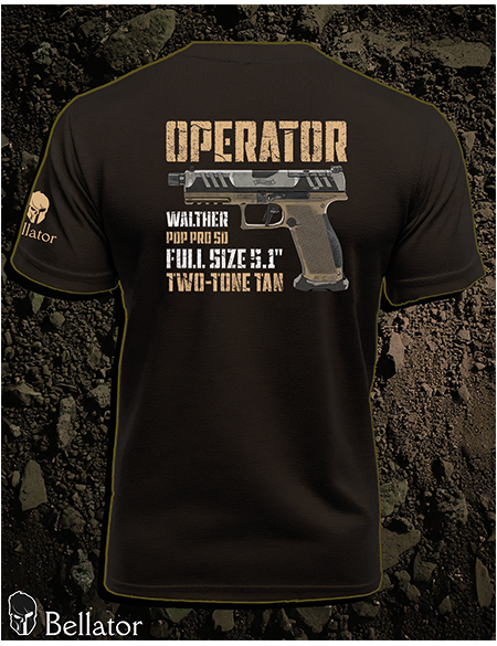 Operator Walther PDP Pro SD Full Size 5.1 Two-Tone Tan Black T-Shirt