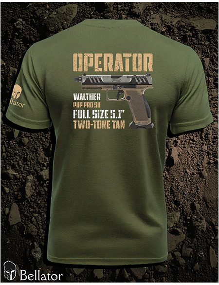 Operator Walther PDP Pro SD Full Size 5.1 Two-Tone Tan Black T-Shirt