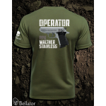 T-shirt Operator Walther PPK Stainless black