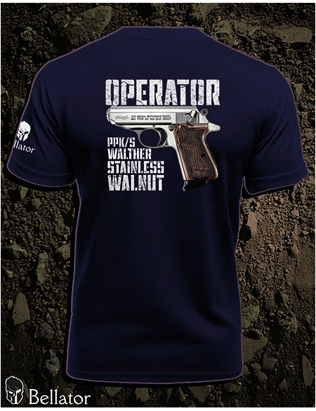 T-shirt Operator Walther PPK-s Stainless Walnut black