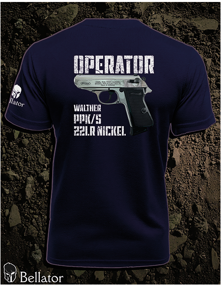 Tričko Operator Walther PPK-s 22LR Nickel černá