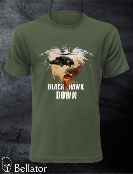 Tričko Black hawk down 3XL Olivová