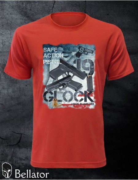 T-shirt Glock 19 XXL red