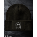 Knitted hat Moravian eagle symbol 02 black