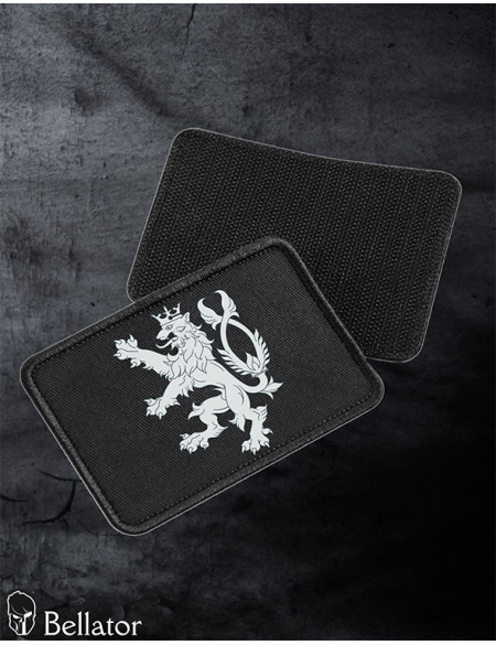 Patch Czech Lion 01 with Velcro, black