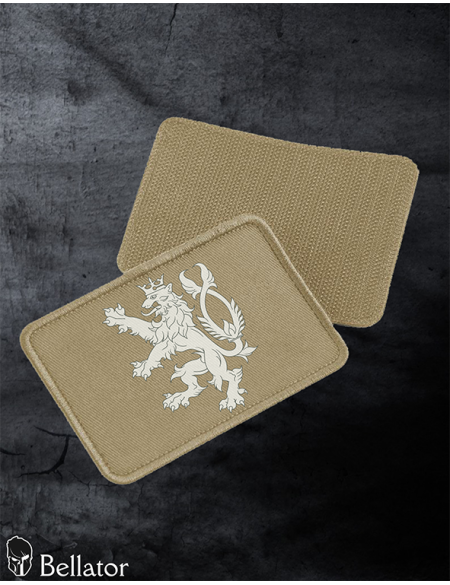 Patch Czech Lion 01 with Velcro, black