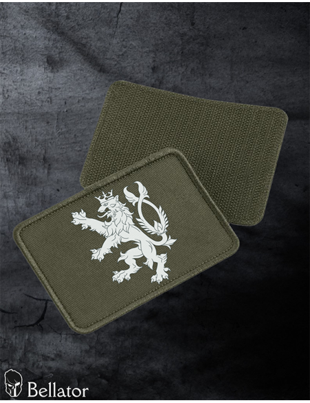 Patch Czech Lion 01 with Velcro, black