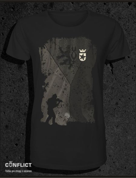 T-shirt Czech flag Grafitové S