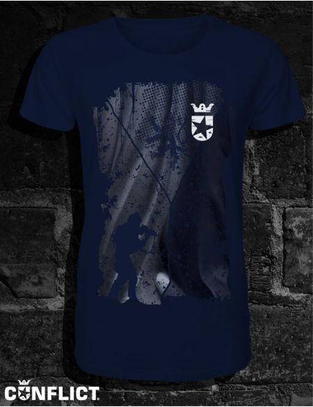 T-shirt Czech flag Dark blue XXL