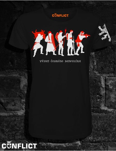 T-shirt The development of the Czech fighter black M