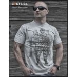 T-shirt Czech soldier gray S