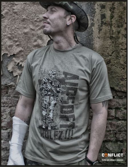 T-shirt Airsoft rulez khaki XXL