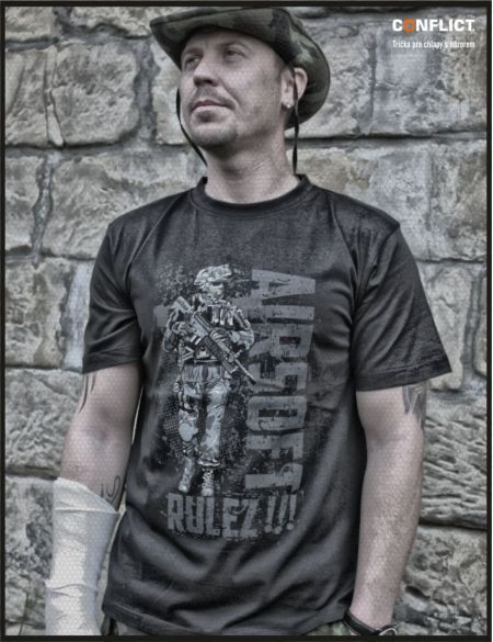 T-shirt Airsoft rulez black S