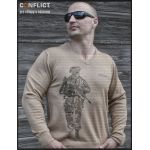 Sweater Conflict soldier camel color S