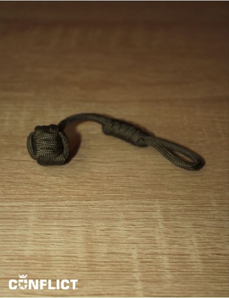 Paracord keychain mini monkey fist Olive
