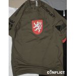 Sports T-shirt CZECH REPUBLIC L Olive