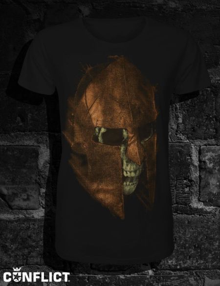 MOLON LABE t-shirt with bronze print