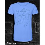 Functional t-shirt with lion M blue