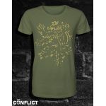 Functional t-shirt with lion M Olive