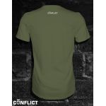 T-shirt Czech flag Olivová S