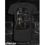 T-shirt Dog Warrior M graphite