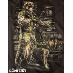 T-shirt Dog Warrior XXL graphite