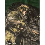 T-shirt Dog Warrior L green