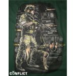 T-shirt Dog Warrior XL green